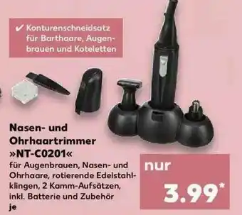 Kaufland Nasen- Und Ohrhaartrimmer Nt-c0201 Angebot