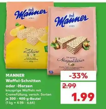 Kaufland Manner Waffel-schnitten Oder -herzen Angebot