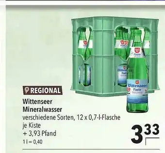 CITTI Markt Wittenseer Mineralwasser Angebot