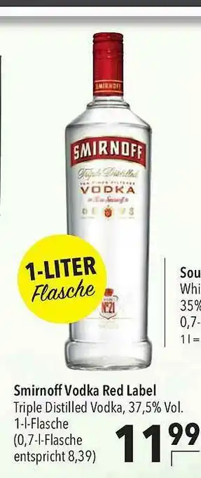 CITTI Markt Smirnoff Vodka Red Label Angebot