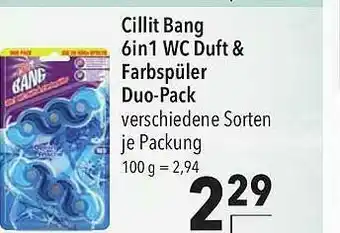 CITTI Markt Cillit Bang 6in1 Wc Duft & Farbspüler Duo-pack Angebot