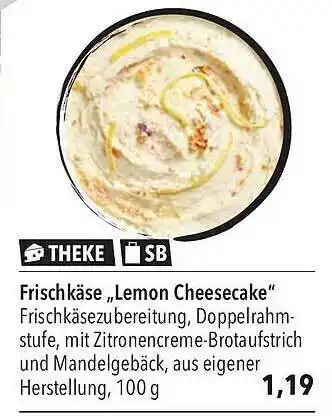 CITTI Markt Frischkäse „lemon Cheesecake” Angebot