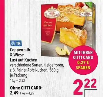 CITTI Markt Coppenrath & Wiese Lust Auf Kuchen Angebot