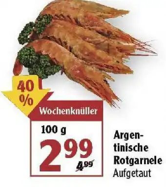 Globus Argentinische Rotgarnele 100g Angebot