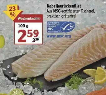 Globus Kabeljaurückenfilet 100g Angebot