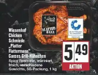 Edeka Wiesenhof Chicken Schmiede „platter Flattermann” Ganzes Grill-hähnchen Angebot