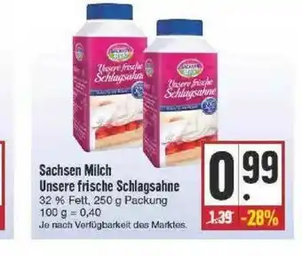 Edeka Sachsen Milch Unsere Frische Schlagsahne Angebot