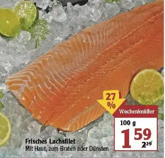 Globus Frisches Lachsfilet 100g Angebot