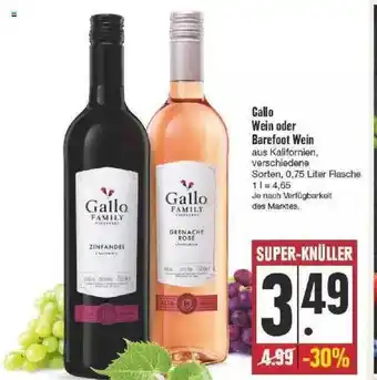 Edeka Gallo Wein Oder Barefoot Wein Angebot