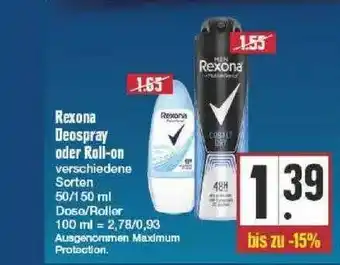 Edeka Rexona Deospray Oder Roll-on Angebot