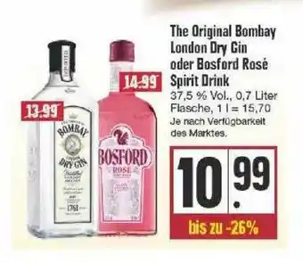 Edeka The Original Bomaby London Dry Gin Oder Bosford Rosé Spirit Drink Angebot