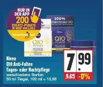 Edeka Nivea Q10 Anti-falten Tages- Oder Nachtpflege Angebot