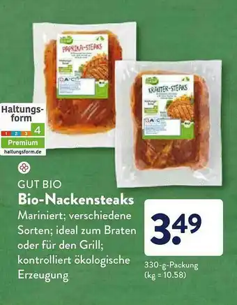 Aldi Nord Gut Bio Bio-nackensteaks Angebot