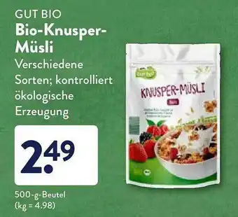 Aldi Nord Gut Bio Bio-knusper-müsli Angebot