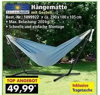 Norma24 Solax-sunshine Hängematte Angebot