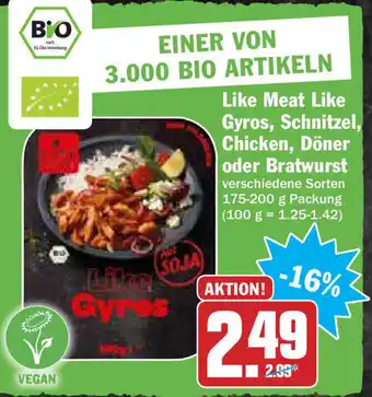 Hit Like Meat Like Gyros, Schnitzel, Chicken, Döner oder Bratwurst 175-200g Angebot