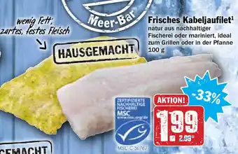 Hit Frisches Kabeljaufilet 100g Angebot