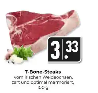 Hieber's Frische Center T-Bone-Steaks vom irischen Weideochsen, zart und optimal marmoriert, 100 g Angebot