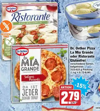 Hit Dr.Oetker Pizza La Mía Grande oder Ristorante Glutenfrei 315-415g Angebot