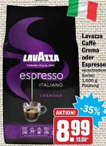 HIT Ullrich Lavazza Caffè Crema Oder Espresso 1.000g Angebot