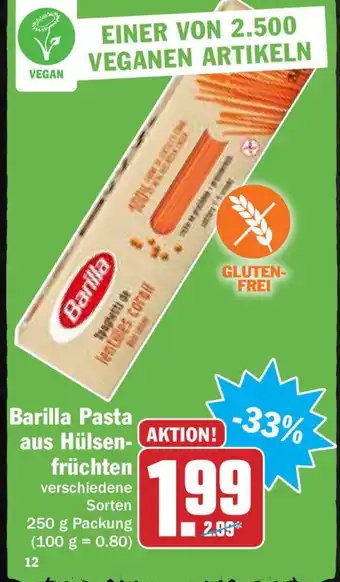 HIT Ullrich Barilla Pasta aus Hülsenfrüchten 250g Angebot