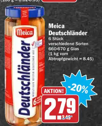 Hit Meica Deutschländer 660/670g Glas Angebot