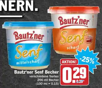 HIT Ullrich Bautz'ner Senf Becher 200ml Becher Angebot