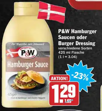 HIT Ullrich P&W Hamburger Saucen oder Burger Dressing 425ml Angebot