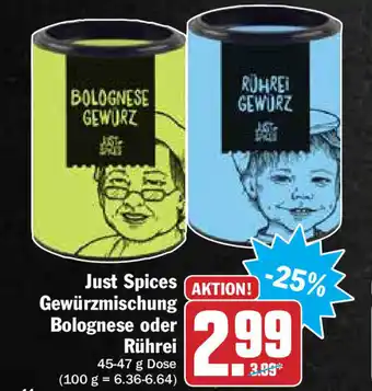 HIT Ullrich Just Spices Gewürzmischung Bolognese oder Rührei 45-47g Angebot