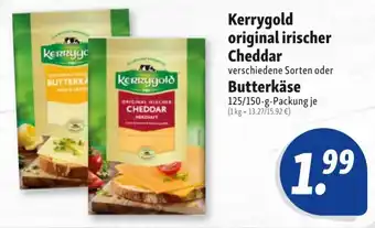 Nah & Frisch Kerrygold original irischer Cheddar o. Butterkäse 125/150g Angebot