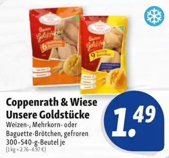 Nah & Frisch Coppenrath & Wiese Unsere Goldstücke Weizen-, Mehrkorn- oder Baguette-Brötchen, gefroren 300-540-g Angebot