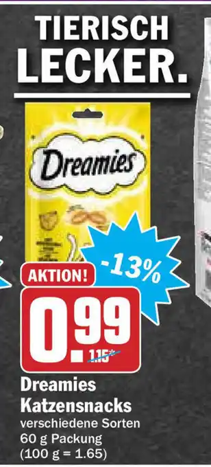 Hit Dreamies Katzensnacks 60g Angebot