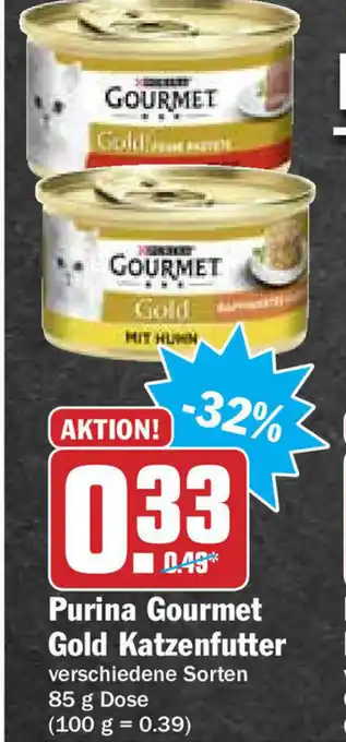 Hit Purina Gourmet Gold Katzenfutter 85g Angebot