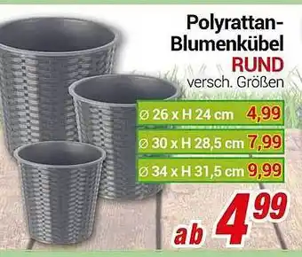 CENTERSHOP Polyrattan Blumenkübel Angebot