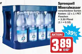 HIT Ullrich Spreequell Mineralwasser 12x1L Angebot