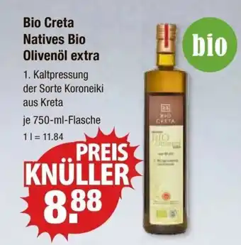 V Markt Bio Creta Natives Bio Olivenöl extra je 750-ml-Flasche Angebot