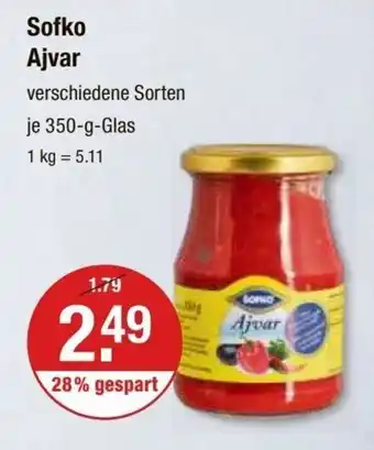 V Markt Sofko Ajvar je 350-g-Glas Angebot