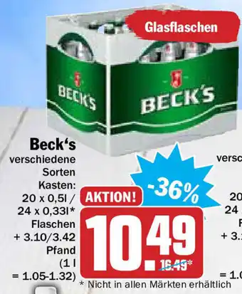 Hit Beck's Angebot