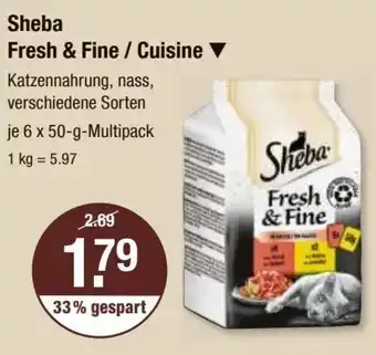 V Markt Sheba Fresh & Fine / Cuisine je 6 x 50-g-Multipack Angebot