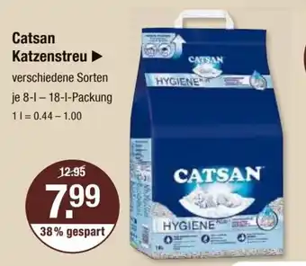 V Markt Catsan Katzenstreu verschiedene Sorten je 8-18 L Angebot