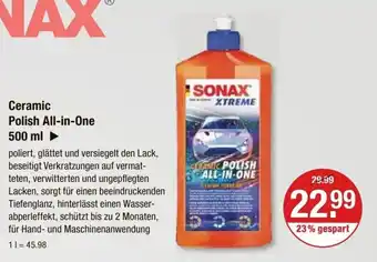 V Markt SONAX Polish All-in-One 500 ml Angebot