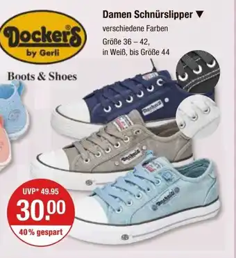 V Markt Dockers Damen Schnürslipper verschiedene Farben Größe 36 - 42, in Weiß, bis Größe 44 Angebot