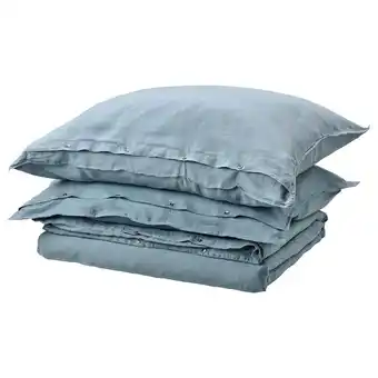 IKEA Dytåg bettwäsche-set, 3-teilig blau 240x220/80x80 cm Angebot