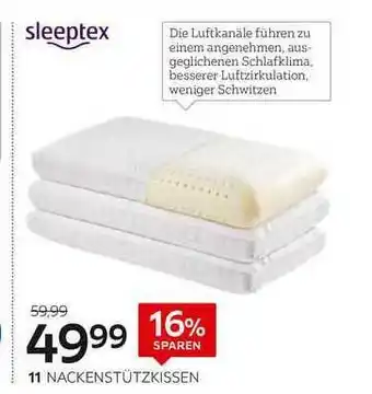 XXXLutz Nackenstützkissen Sleeptex Angebot