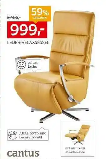 XXXLutz Leder-relaxsessel Cantus Angebot