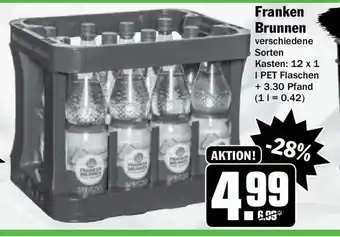 Hit Franken Brunnen 12x1L Angebot