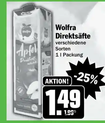 Hit Wolfra Direktsäfte 1L Angebot