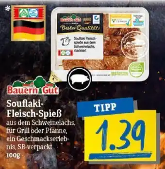 NP Discount Bauern Gut Souflaki-Fleisch-Spieß 100g Angebot