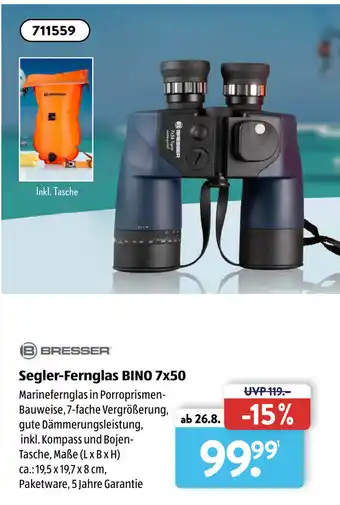 Aldi Süd Bresser Segler Fernglas Bino 7x50 Angebot