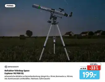 Aldi Süd Bresser Refraktor Teleskop Space Explorer 90/900 EQ Angebot